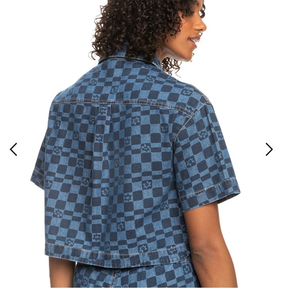 NWT Roxy Blue Wave Club Denim Shirt - Picture 10 of 16